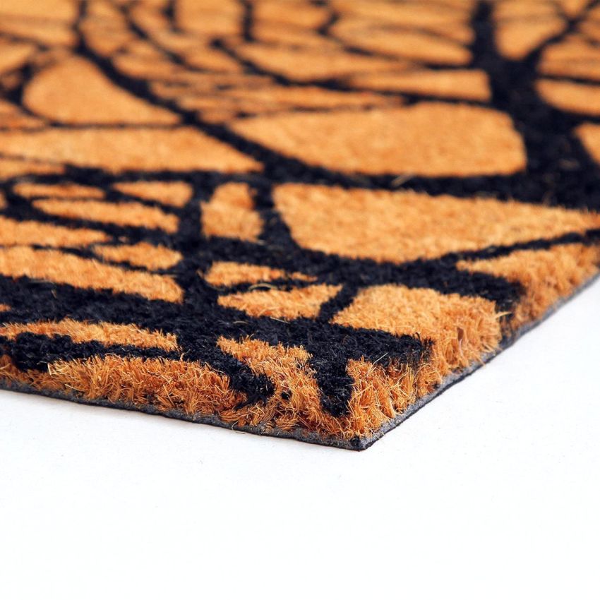 Onlymat Natural Coir Doormat, Trees Print, Anti Slip Long Lasting Mat & Anti-Skid Rubber Backing, Large Entryway Rug for Home, Office, Patio, Bedroom, Living Room, Kitchen, Beige, (60 x 40)