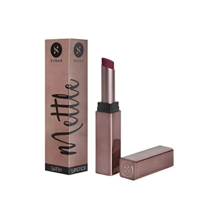 SUGAR Cosmetics Mettle Satin Lipstick | Highly Pigmented & Silky Matte Finish | Creamy Texture | Mango Butter Infused | 2.2 gm - 09 Charlotte (True Blue Red)