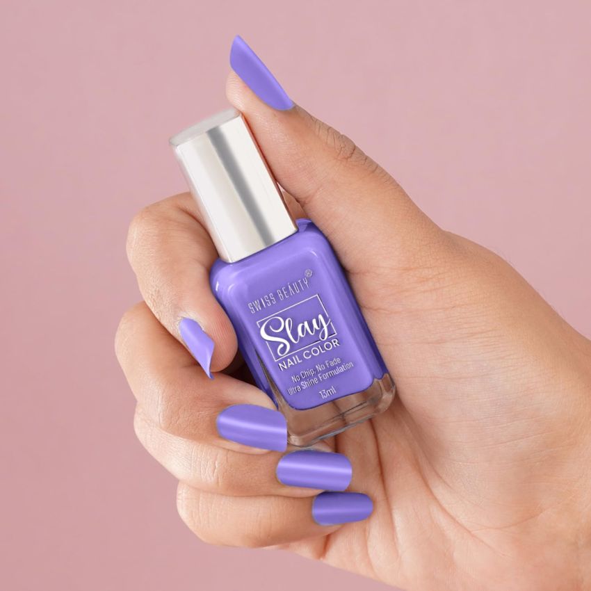 Swiss Beauty Slay Nail Color | Glossy Finish, Long Lasting Nail Paint| Chip resistant, Quick drying Nail Polish | Shade- Tuscan, 25Ml