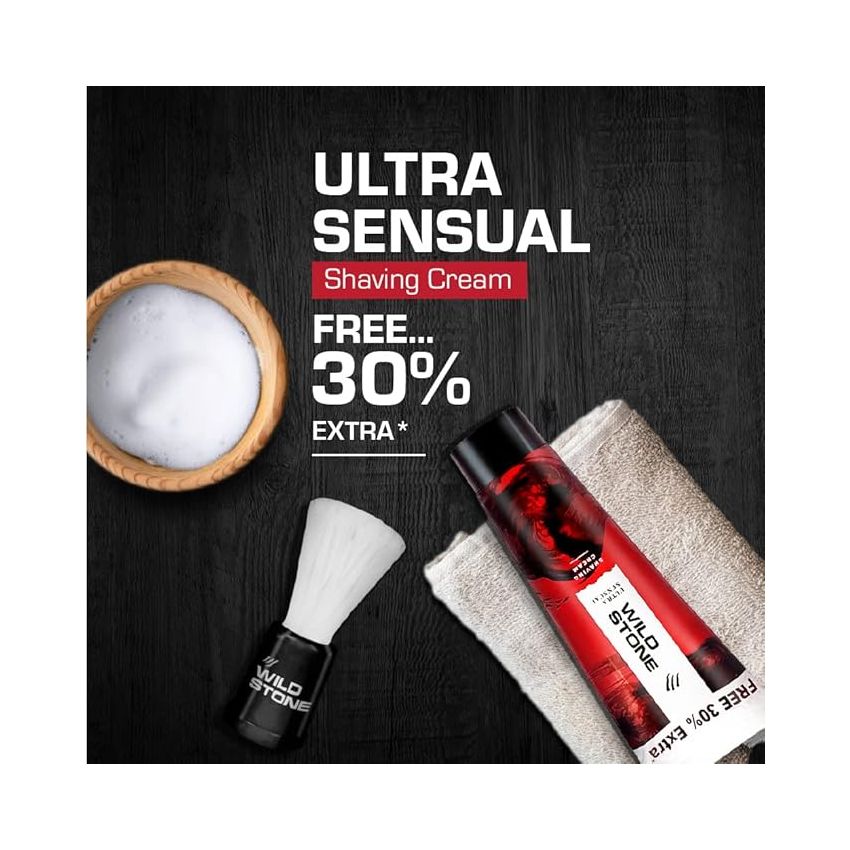 Wild Stone Ultra Sensual Shaving Cream for Men, 78gm