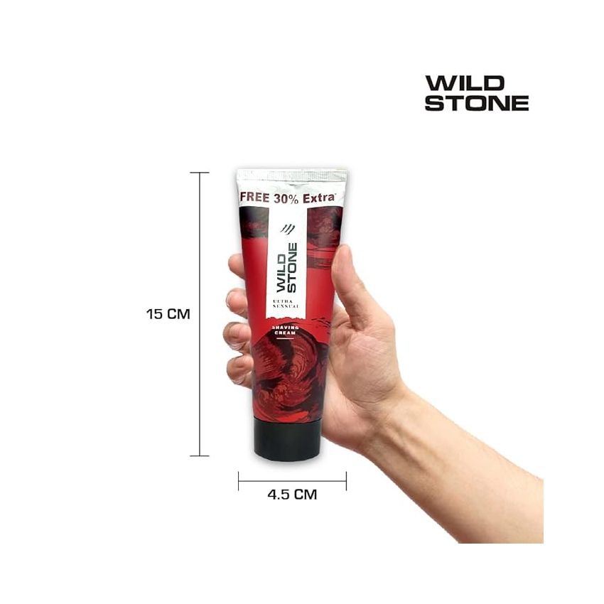 Wild Stone Ultra Sensual Shaving Cream for Men, 78gm