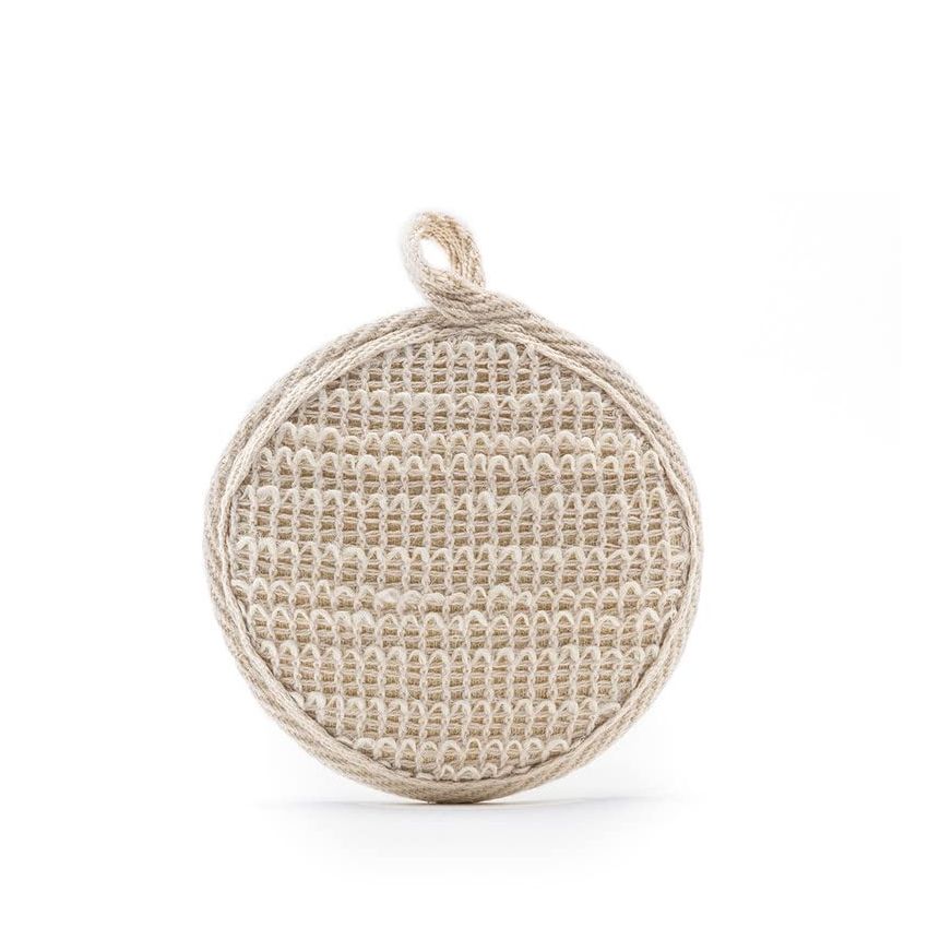 mCaffeine Exfoliating Loofah for Removing Dead Skin | Made of 100% Natural Ramie Fibre | Gentle on the Skin | Sustainable, Unisex | Easy to Hang