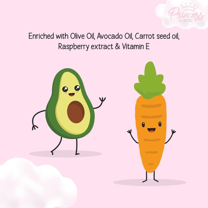 Princess By RENEE Rainbow Sunscreen With SPF 30, 50ml | UVA & UVB Protection, Lightweight, Gentle & Non-greasy | Enriched with Olive, Carrot Seed, Avocado & Vitamin E Oil