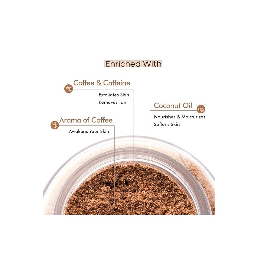 mCaffeine Coffee Face & Body Scrub Combo for Tan Removal | Exfoliating Detan Scrubs for Soft & Smooth Skin | Removes Tan, Blackheads and Dirt | For Men & Women | 175gm Value Pack