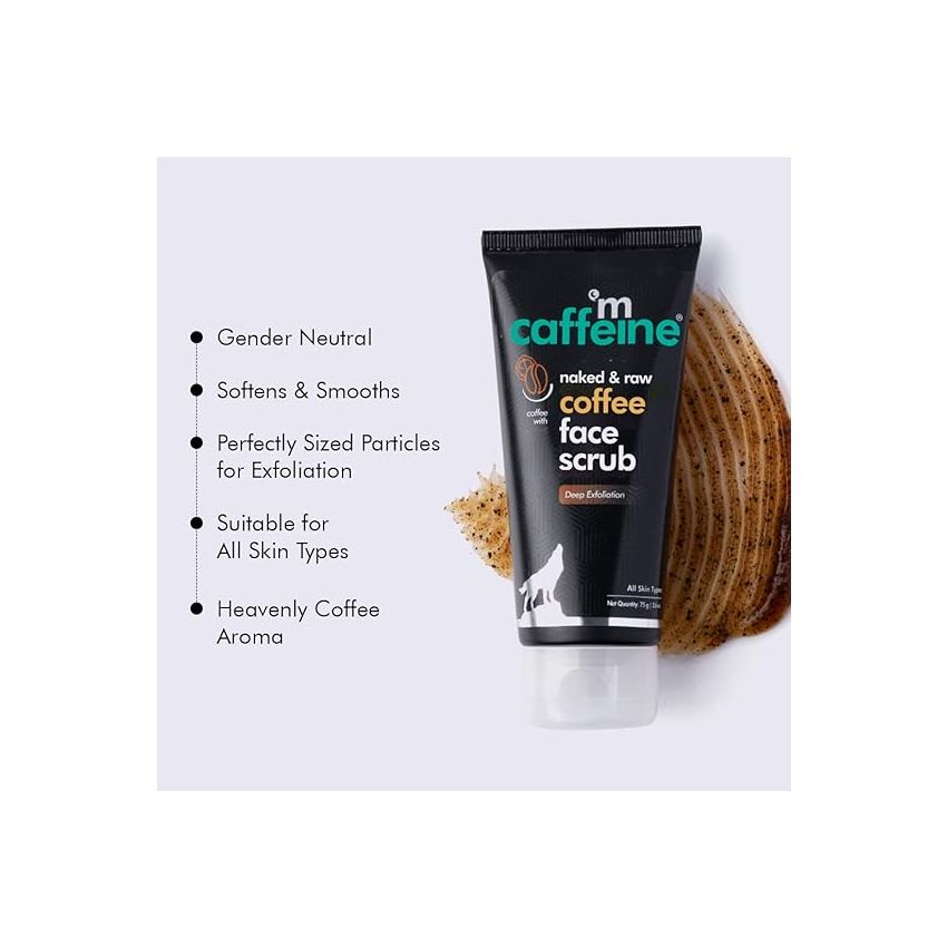 mCaffeine Coffee Face & Body Scrub Combo for Tan Removal | Exfoliating Detan Scrubs for Soft & Smooth Skin | Removes Tan, Blackheads and Dirt | For Men & Women | 175gm Value Pack