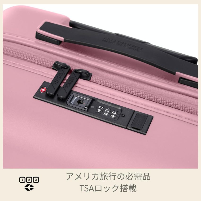 American Tourister Novastream 55 cms Small Hardside Polycarbonate Cabin Suitcase with TSA Lock and USB Port - Vintage Pink