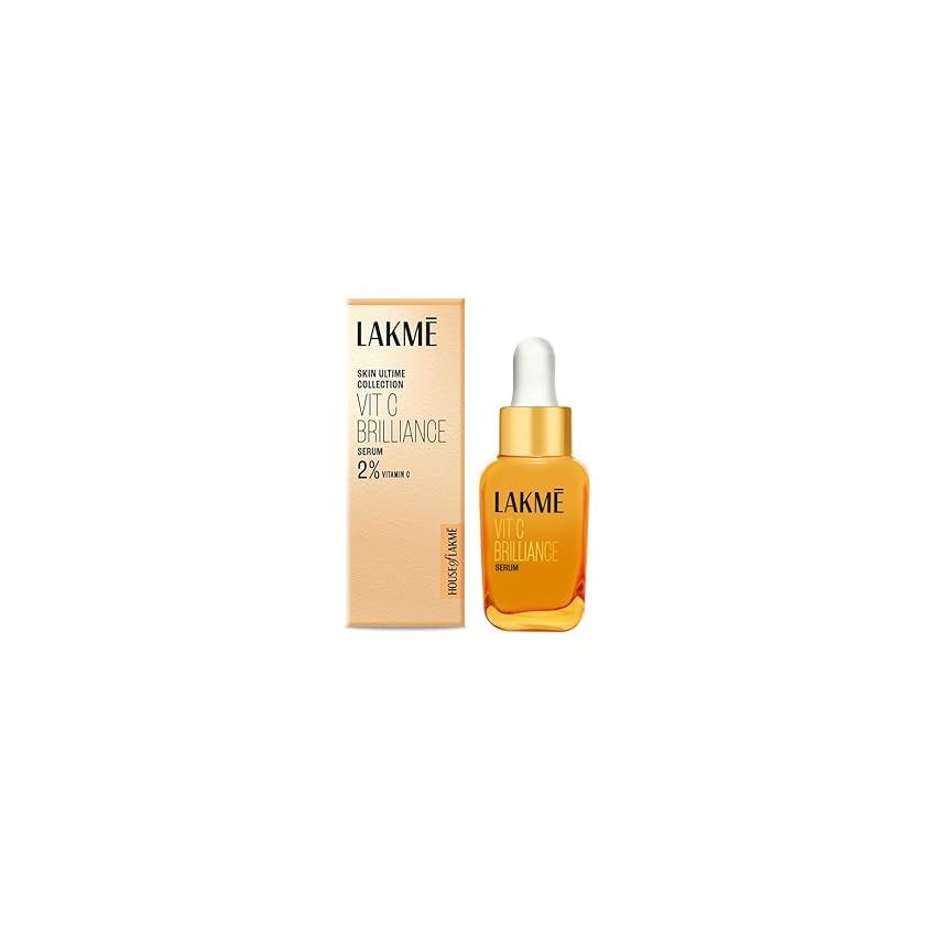LAKMÉ 9To5 2% Active Vitamin C+Serum|Face Serum for Bright, Healthy&Glowing Skin|Natural antioxidant|Reduces Dark Spots|Lightweight&Non-greasy|For Dry,Oily,Normal,Sensitive& Combination Skin|15 ml