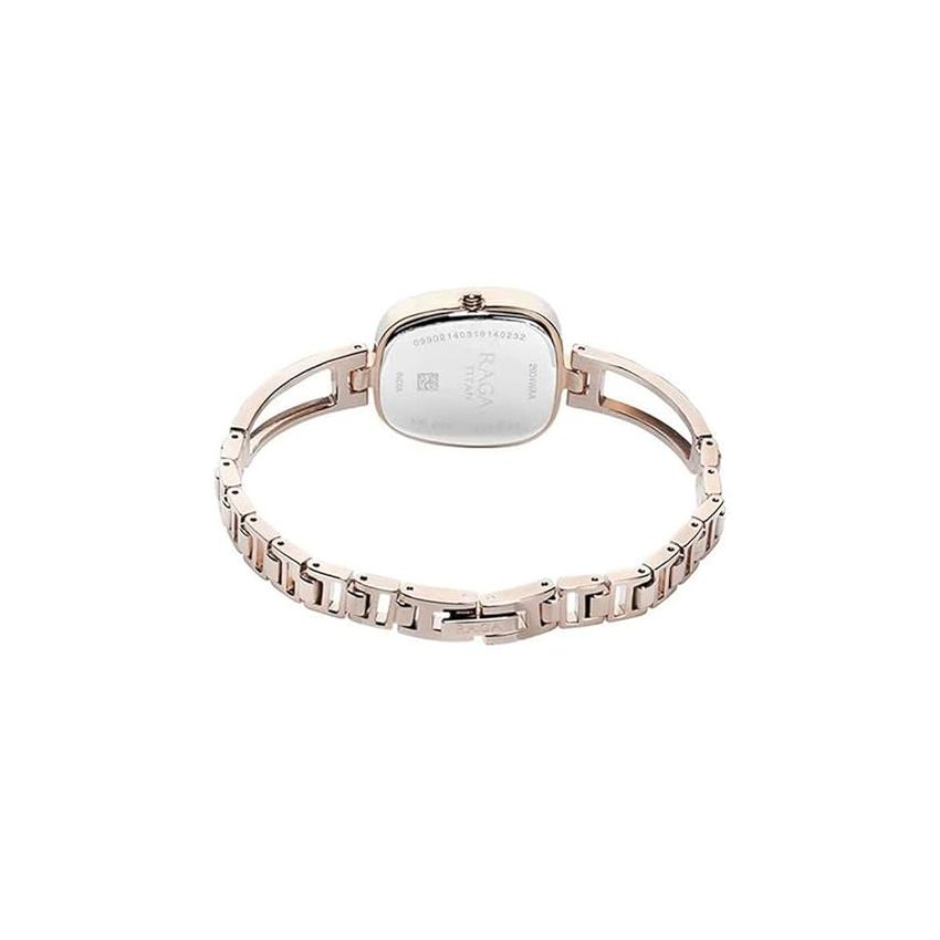 Titan Raga Viva Grey Dial Analog with Date Rose Gold Metal Strap watch for Women-NS2604WM01
