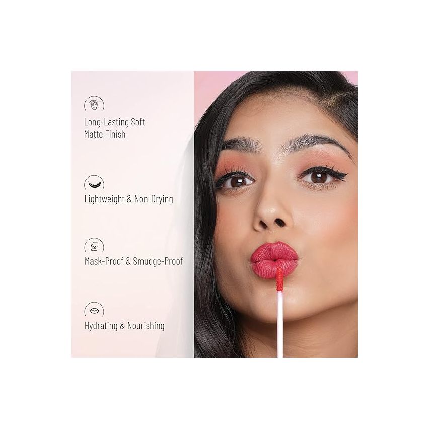 Swiss Beauty Soft Matte Lip Cream Weightless Lipstick | Long Lasting Lipstick With Velvety Finish | Shade- Everythink, 6ml