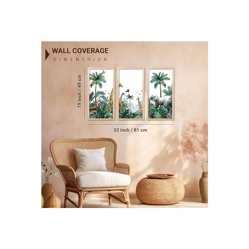 Kotart - Pichwai Painting for wall Decoration |Traditional Indian Art Wall Décor Paintings | Traditional Indian Art Pichwai Wall Décor Paintings For Home Décor Living Room Bedroom set of 3 (10X19 INCH, G)