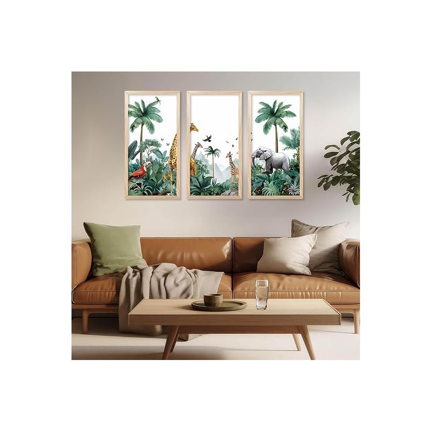 Kotart - Pichwai Painting for wall Decoration |Traditional Indian Art Wall Décor Paintings | Traditional Indian Art Pichwai Wall Décor Paintings For Home Décor Living Room Bedroom set of 3 (10X19 INCH, G)