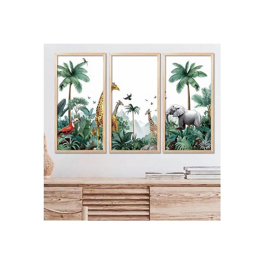 Kotart - Pichwai Painting for wall Decoration |Traditional Indian Art Wall Décor Paintings | Traditional Indian Art Pichwai Wall Décor Paintings For Home Décor Living Room Bedroom set of 3 (10X19 INCH, G)
