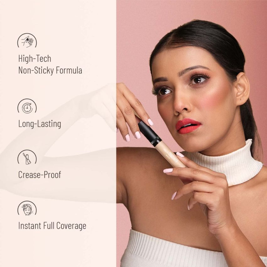 Swiss Beauty Liquid Light Weight Concealer With Full Coverage |Easily Blendable Concealer For Face Makeup With Matte Finish | Shade- Warm-Sand, 6g