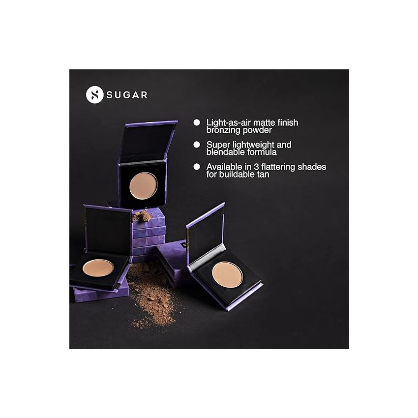 SUGAR Cosmetics - Contour De Force - Mini Bronzer - 02 Woody Wonder (Warm Brown Bronzer) - Lightweight, Contour Bronzer with Matte Finish