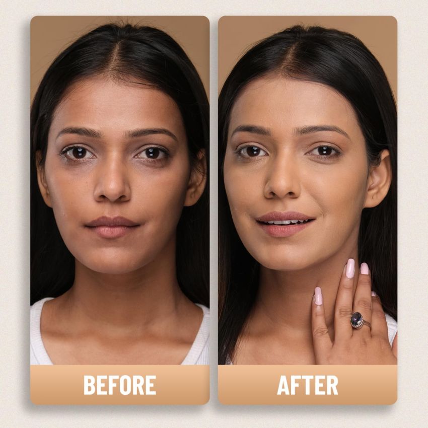 SWISS BEAUTY Airbrush Finish Lightweight Natural, Cream Foundation|Full Coverage Blendable Foundation For Face Makeup |With Benefits Of Hyaluronic Acid,Aloevera And Vitamin E|30Ml|Shade- Warm Sun