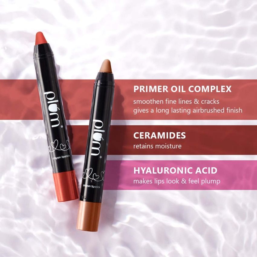Plum Twist & Go Matte Lipstick | Ceramides + Hyaluronic Acid | Airbrushed Finish | Long Lasting | 100% Vegan & Cruelty-Free | Brown To Earth - 130 (Warm Earthy Brown)