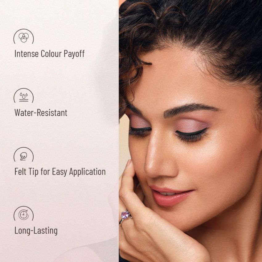 SWISS BEAUTY Waterproof And Long Wearing Bold Felt Tip Pen Glossy Eyeliner | Smudge Proof Eye Makeup | Quick Drying | Black, 1.2Ml