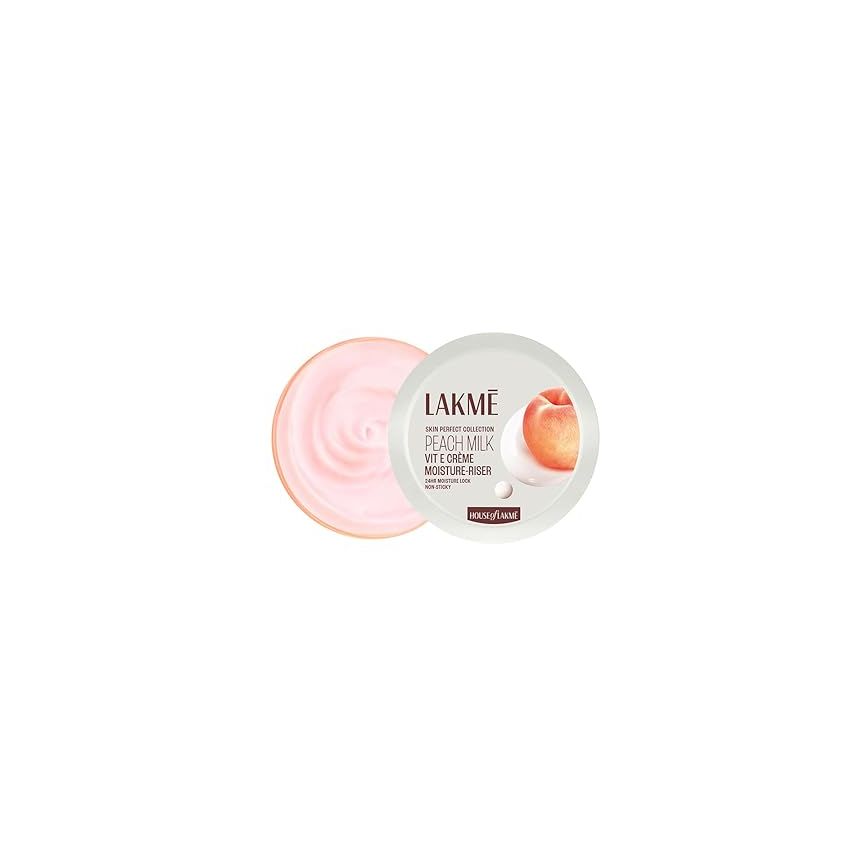 Lakme Peach Milk, Soft Creme Face Moisturizer, 100g, for Soft, Glowing Skin, with Vitamin E & Peach Milk Extract, 24Hr Moisture Lock, Lightweight, Non-Sticky, Non-Oily, All Skin Types