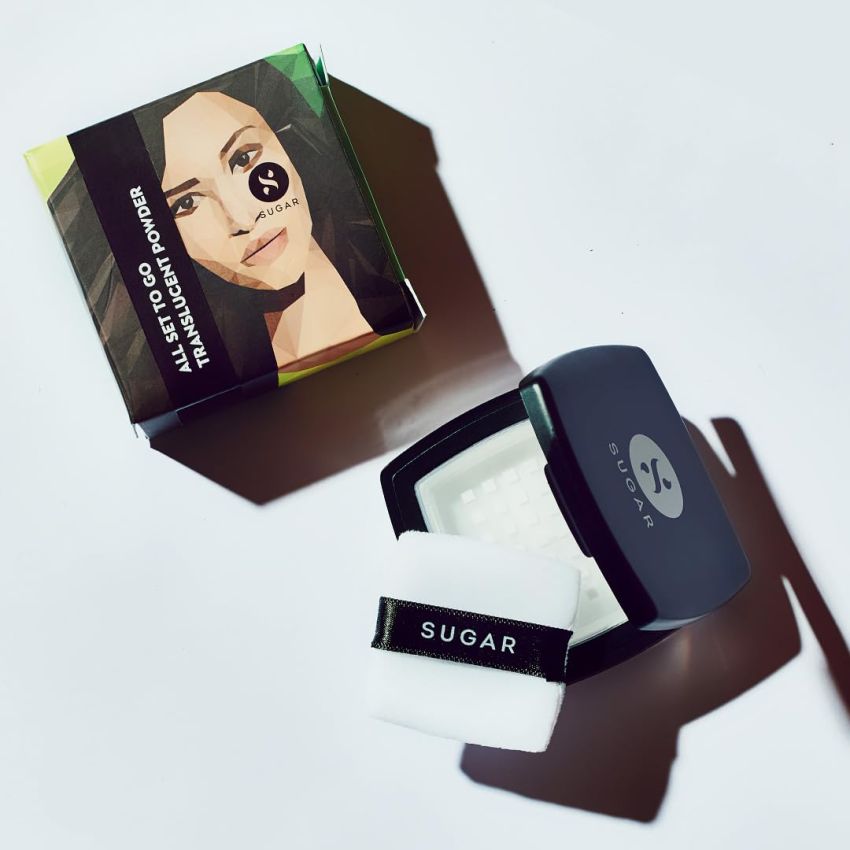 SUGAR Cosmetics All Set to Go Translucent Powder for Face | Setting Loose Powder for Face | Lightweight & Long Lasting | Matte Finish | Lasts Upto 8 hrs | 7gm