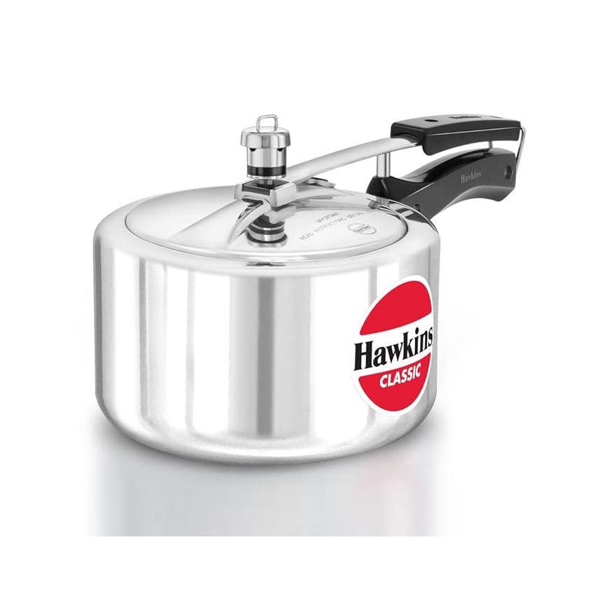 Hawkins Classic 3Liters(Wide)Aluminium Inner Lid Pressure Cooker(Silver)