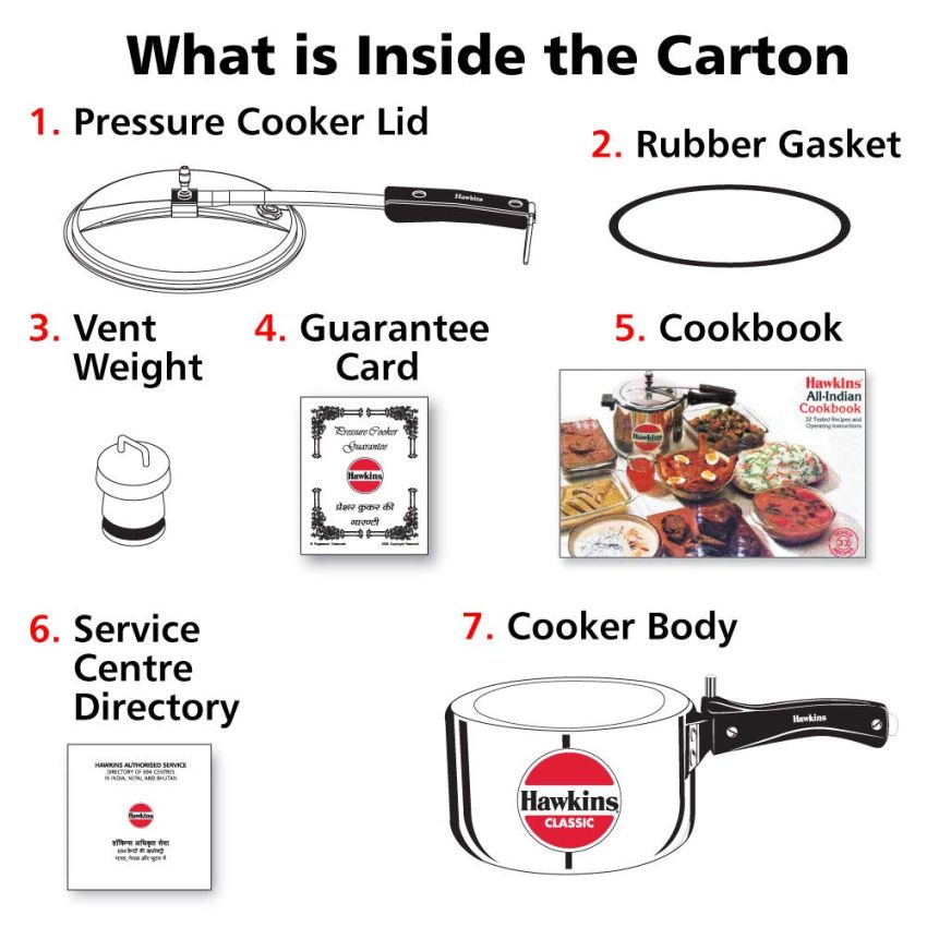 Hawkins Classic 3Liters(Wide)Aluminium Inner Lid Pressure Cooker(Silver)