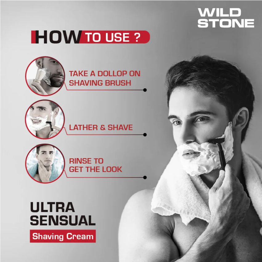 Wild Stone Ultra Sensual Shaving Cream 30 gm