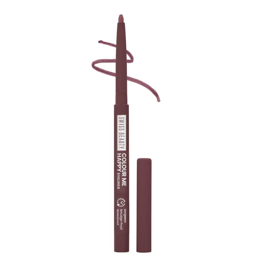 SWISS BEAUTY Color Me Happy Matte Pencil Eyeliner Sb-950-12 1.0 Nos Box, Wine