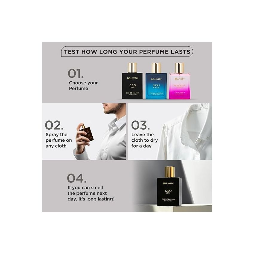 Bella Vita Luxury CEO Man Eau De Parfum Perfume with Lemon, Lavender, Tonka, Mandarin & Vetiver|Premium, Long Lasting Woody Fragrance for Men, 100 ML