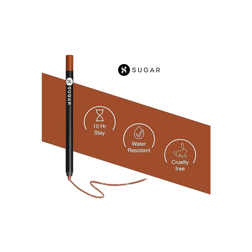 SUGAR Lipping On The Edge Lip Liner | Lasts upto 10hrs | Waterproof | 1.2gm - 02 Wooed By Nude (Peach Nude)