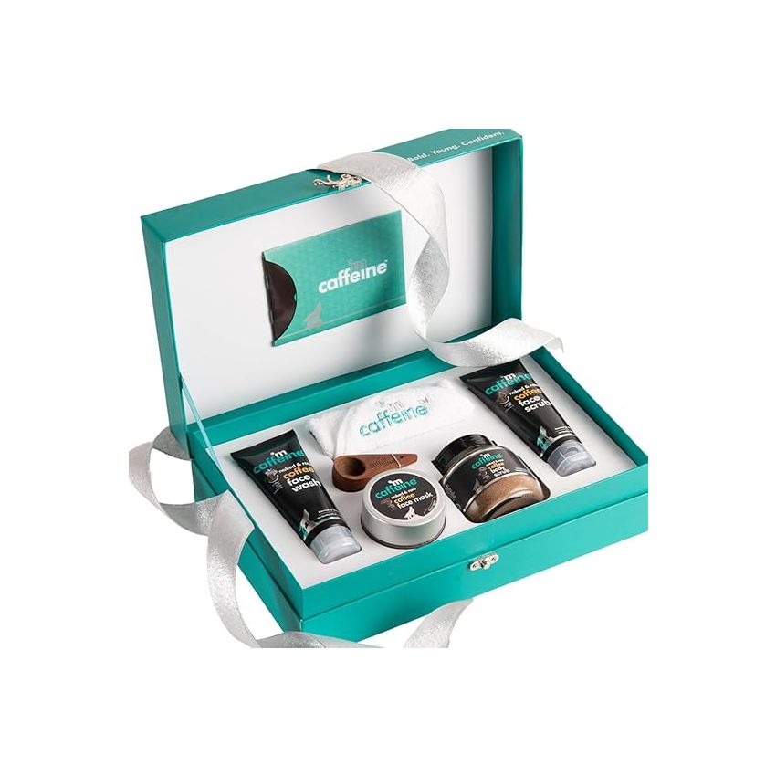 mCaffeine Special Mood Gift Set for Women With Complete Coffee Skin Care Package | Pampering & Rejuvenating Gift Kit for All Occasions & Ages | Unisex Natural Products Suitable For All Skin Types