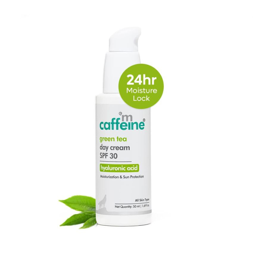 mCaffeine Day Cream For Women with SPF 30 PA++ | With Vitamin C, Hyaluronic Acid & Green Tea for 24hr Moisturization & 12hr Sun Protection | Reduces Dark Spots & Pigmentation - 50 ml