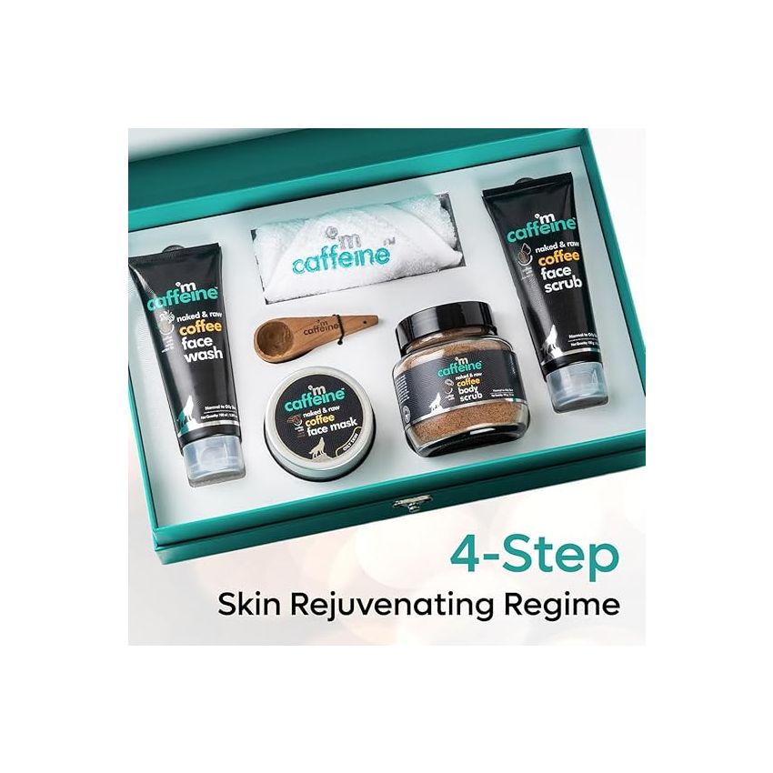 mCaffeine Special Mood Gift Set for Women With Complete Coffee Skin Care Package | Pampering & Rejuvenating Gift Kit for All Occasions & Ages | Unisex Natural Products Suitable For All Skin Types