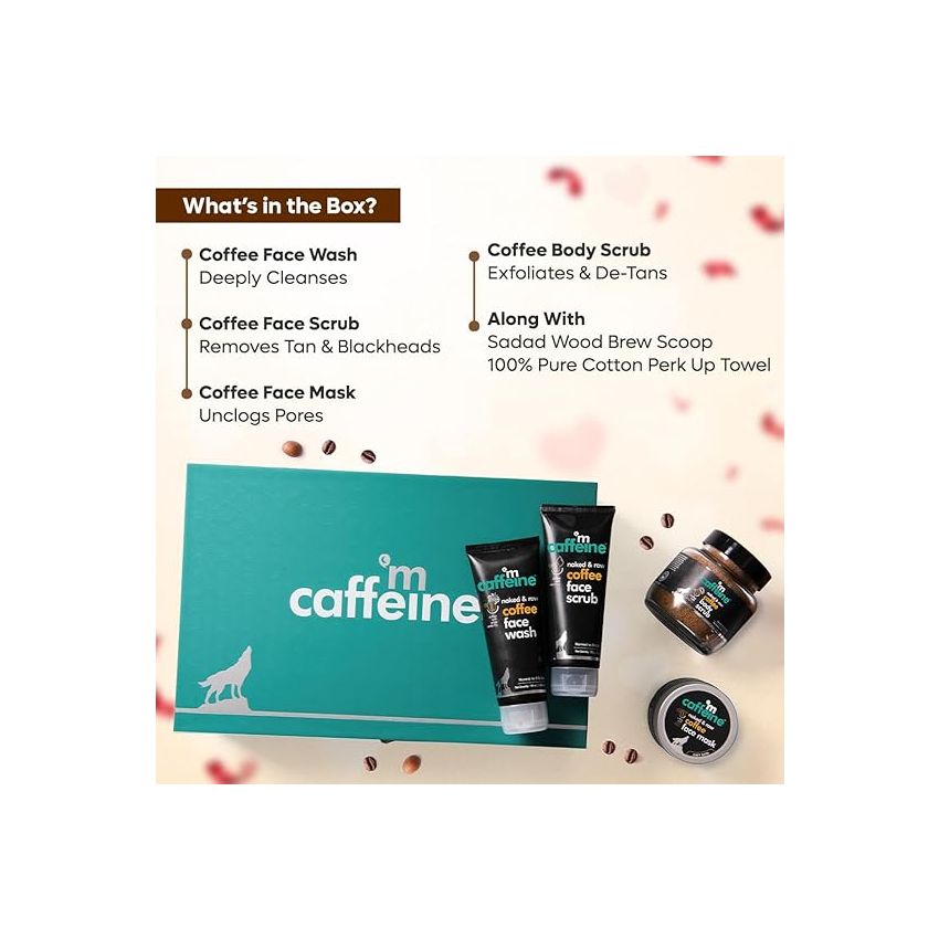 mCaffeine Special Mood Gift Set for Women With Complete Coffee Skin Care Package | Pampering & Rejuvenating Gift Kit for All Occasions & Ages | Unisex Natural Products Suitable For All Skin Types