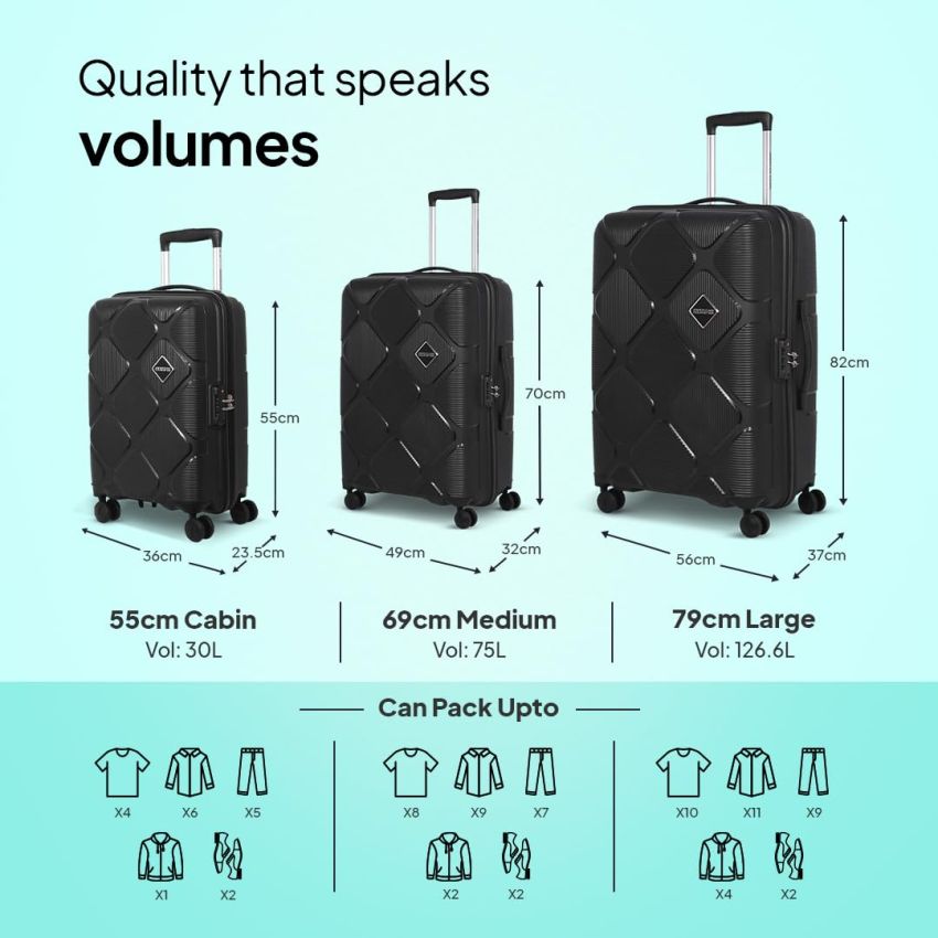 American Tourister AMT INSTAVIBE+ 3PCS BLACK