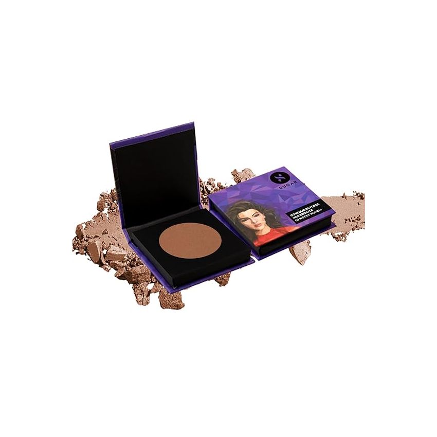 SUGAR Cosmetics - Contour De Force - Mini Bronzer - 02 Woody Wonder (Warm Brown Bronzer) - Lightweight, Contour Bronzer with Matte Finish