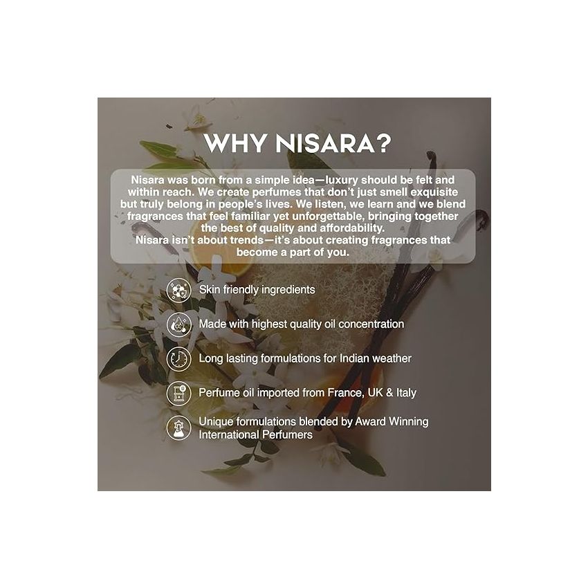 Nisara Midnight Tease Perfume for Women (Pack of 2 * 100 ml) | Floral Woody Musky Fragrance | With Musk, Cedarwood & Vanila Notes | Long Lasting EDP Scent Spray | Girl Parfum