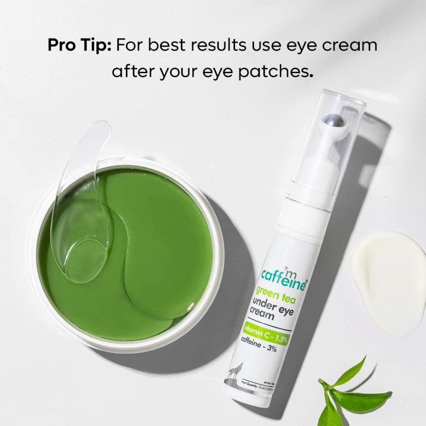 mCaffeine Green Tea Under Eye Cream to Reduce Fine Lines, Wrinkles & Dark Circles