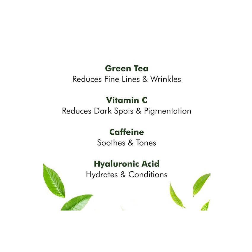 mCaffeine Night Cream Gel for Reducing Fine Lines & Wrinkles | For Women & Men with Green Tea, Vitamin C & Hyaluronic Acid | All Skin Types | Gel Based - 50ml