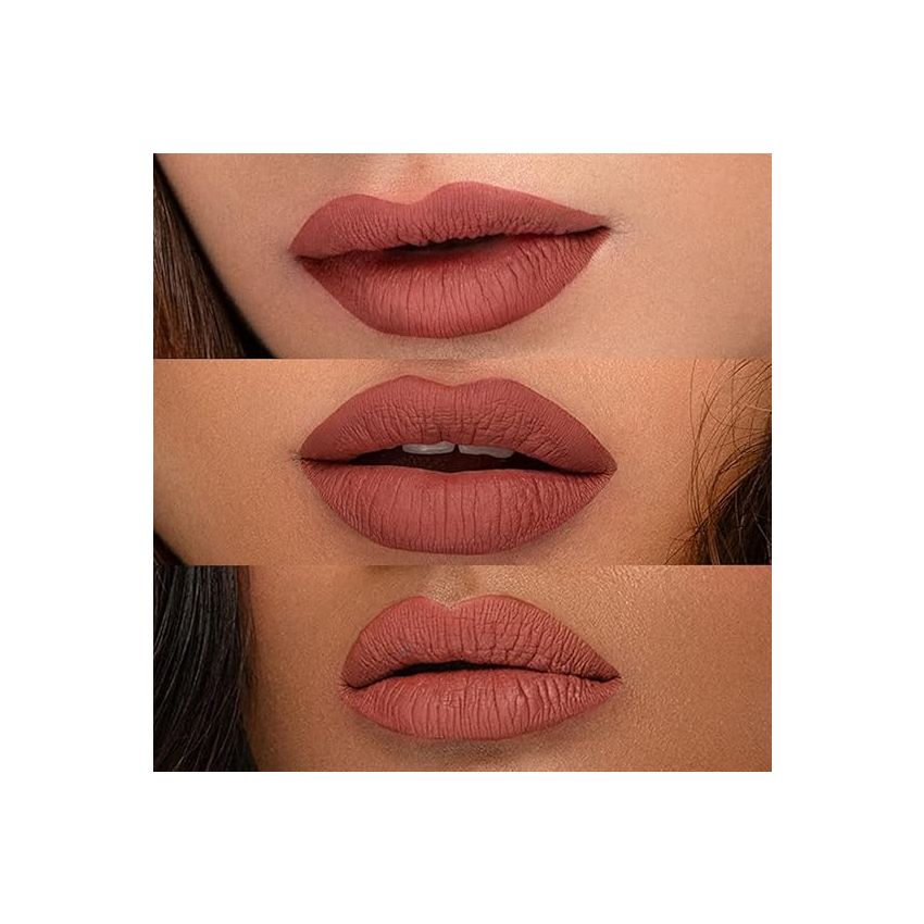 SUGAR Cosmetics - Smudge Me Not - Liquid Lipstick - 12 Don Fawn (Yellow Brown) - 4.5 ml - Ultra Matte Liquid Lipstick, Transferproof and Waterproof, Lasts Up to 12 hours