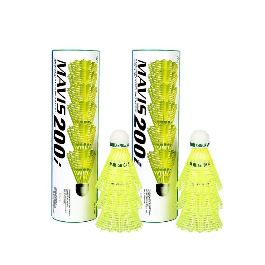 Yonex Mavis 200I Nylon Shuttlecock Combo (Set Of 2), Yellow
