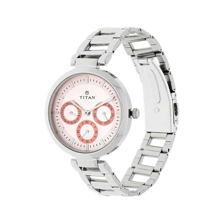 Titan Youth Analog Pink Dial Women's Watch-NL2480SM05/NP2480SM05