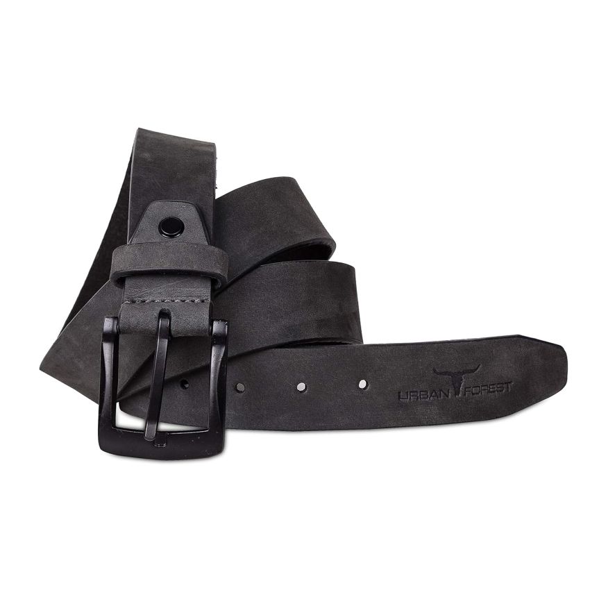 URBAN FOREST Zeke Vintage Leather Wallet & Casual Leather Belt Combo Gift Set