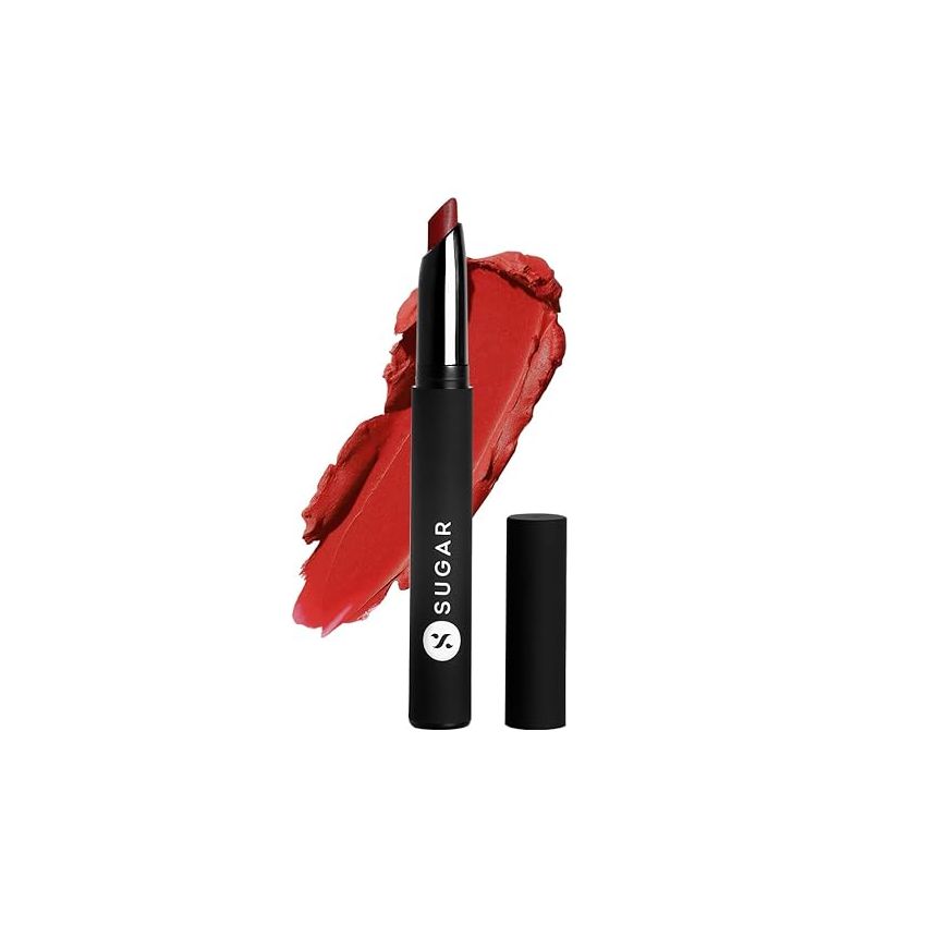SUGAR Cosmetics Matte Attack Lipstick for Women | Transferproof & Smudgeproof | Lasts upto 12hrs | Enriched With Jojoba Oil | 2gm - Red Zeppelin