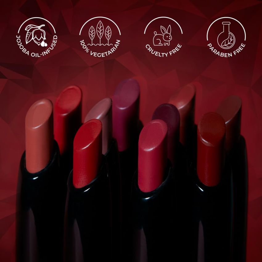 SUGAR Cosmetics Matte Attack Lipstick for Women | Transferproof & Smudgeproof | Lasts upto 12hrs | Enriched With Jojoba Oil | 2gm - Red Zeppelin