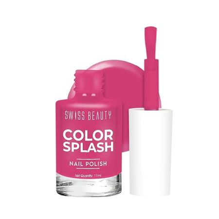 Swiss Beauty Color Splash Nail Polish with Glossy Gel Finish | Non-Chipping, Quick drying, Long-Lasting Nail paint | Shade- 25, 15ml