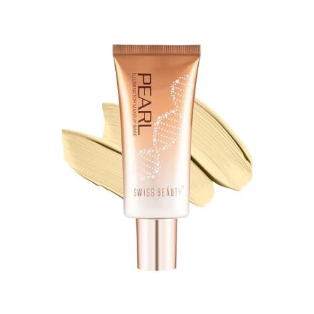 Swiss Beauty Foundation Pearl Illuminator Liquid Highlighter With Radiance Finish | Waterproof, Easily Blendable Illuminator For Face Makeup | Shade -01, 35Gm |