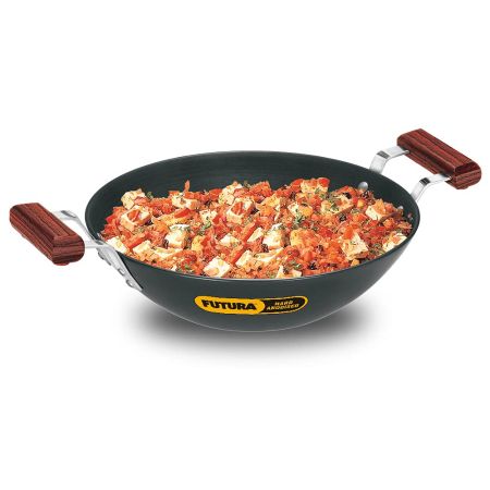 Roll over image to zoom in   VIDEO     2+ Futura Hard Anodised Deep-Fry Pan 3.75 L, 30 cm, 4.06 mm Induction Compatible Base