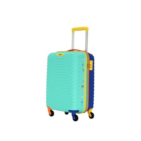 American Tourister Trolley Bag for Travel|Splash 55 Cms Polycarbonate Hardsided Small Cabin Luggage Bag|Speed_Wheel 8 Wheel Suitcase for Travel|Trolley Bag for Travelling,Multicolor,55.1 Centimeters