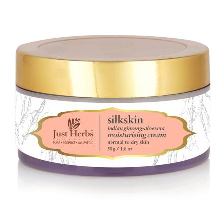 Just Herbs Ayurvedic Silkskin Aloe Vera Moisturising Night Cream For Acne, Scars & Dry Skin - Men & Women