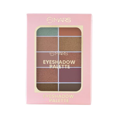 MARS Shimmer And Matte Eyeshadow Palette Powder | 10 Highly Pigmented & Blendable Shades (10.0 Gm) (Shade-01), Multicolor, Shimmery Finish
